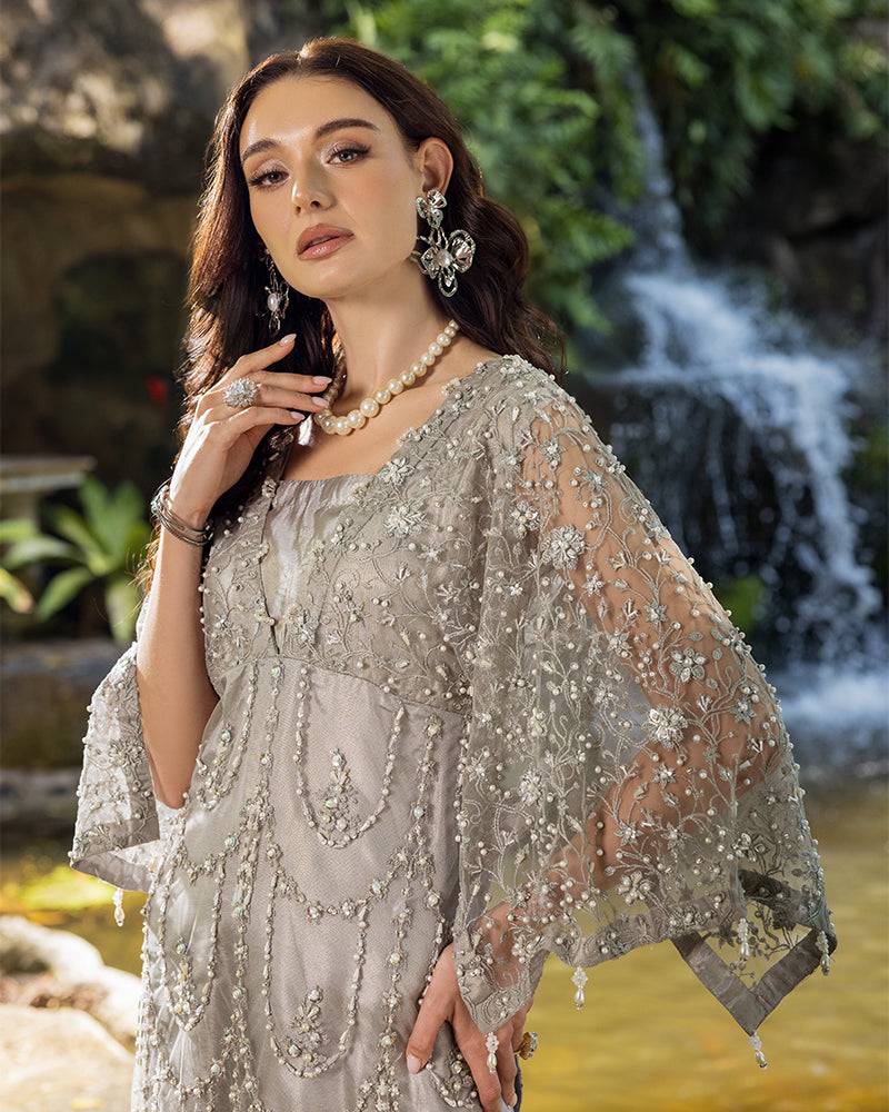 Ain | Cascade Party Wears | AN-98 by Maria Faisal - Registered Vendor of : Ain - type : Ladies Clothes - 100% original wedding dresses