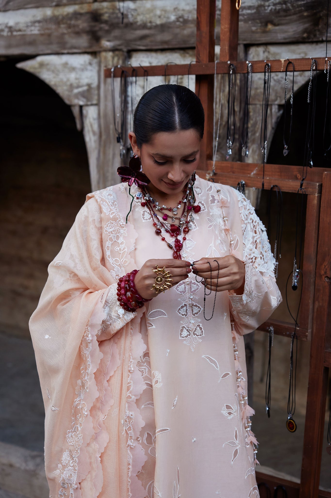 Elan | Kashmee Legacy Lawn 26 |NOORAI (EL26-06 A) - Luxury Dress - available at Maria Faisal in UK and USA.