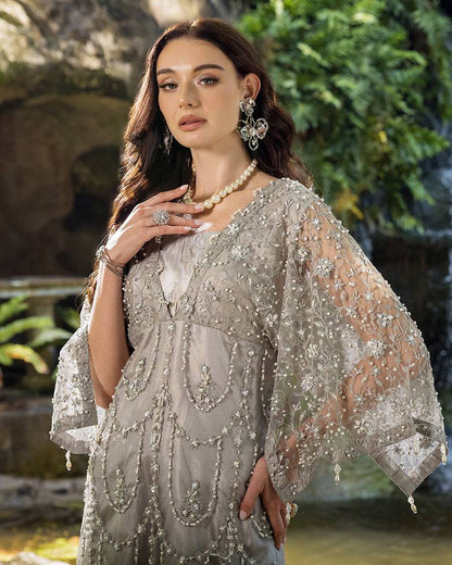 Ain | Cascade Party Wears | AN-98 by Maria Faisal - Registered Vendor of : Ain - type : Ladies Clothes - 100% original wedding dresses