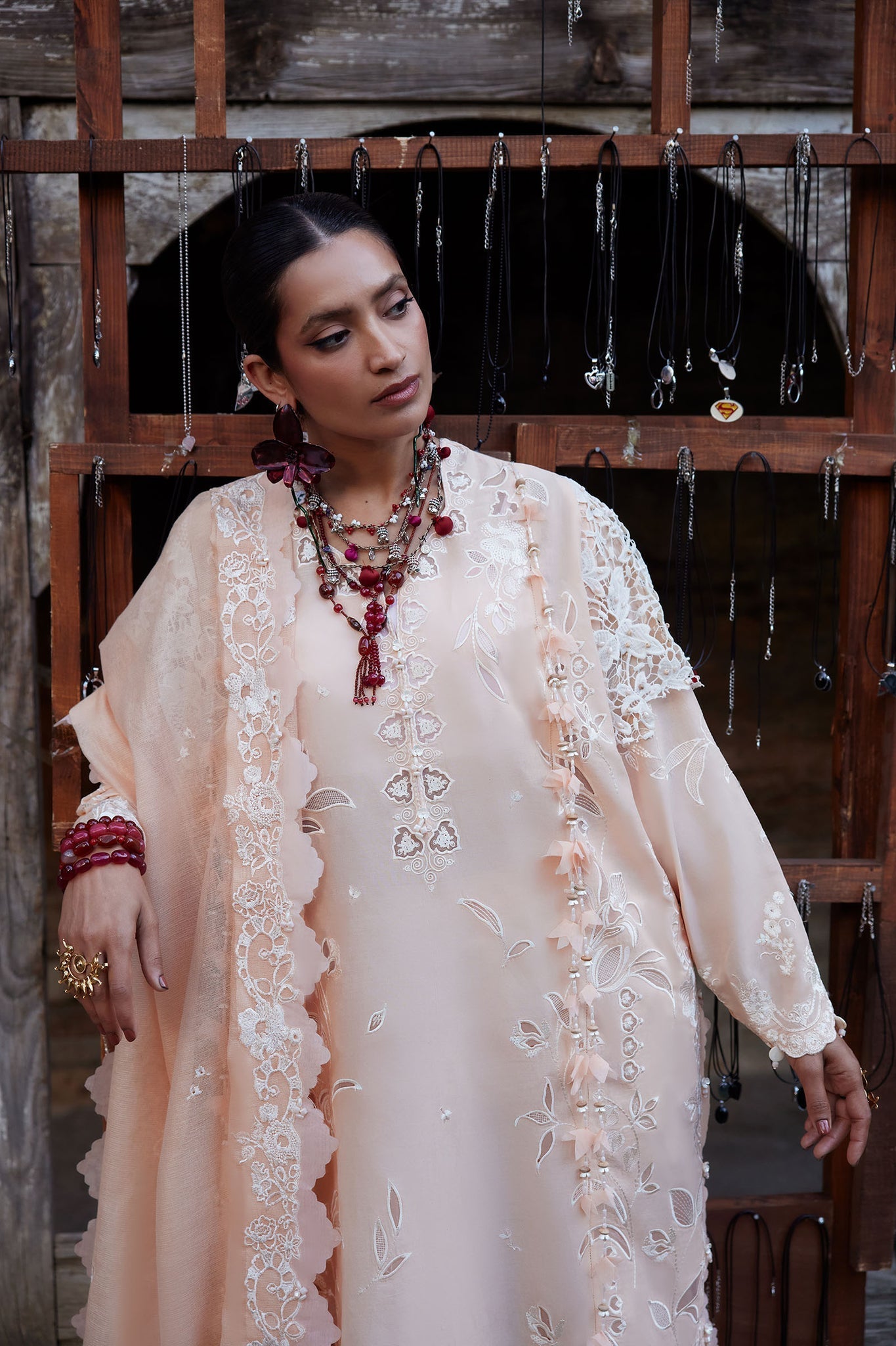 Elan | Kashmee Legacy Lawn 26 |NOORAI (EL26-06 A) - Luxury Dress - available at Maria Faisal in UK and USA.