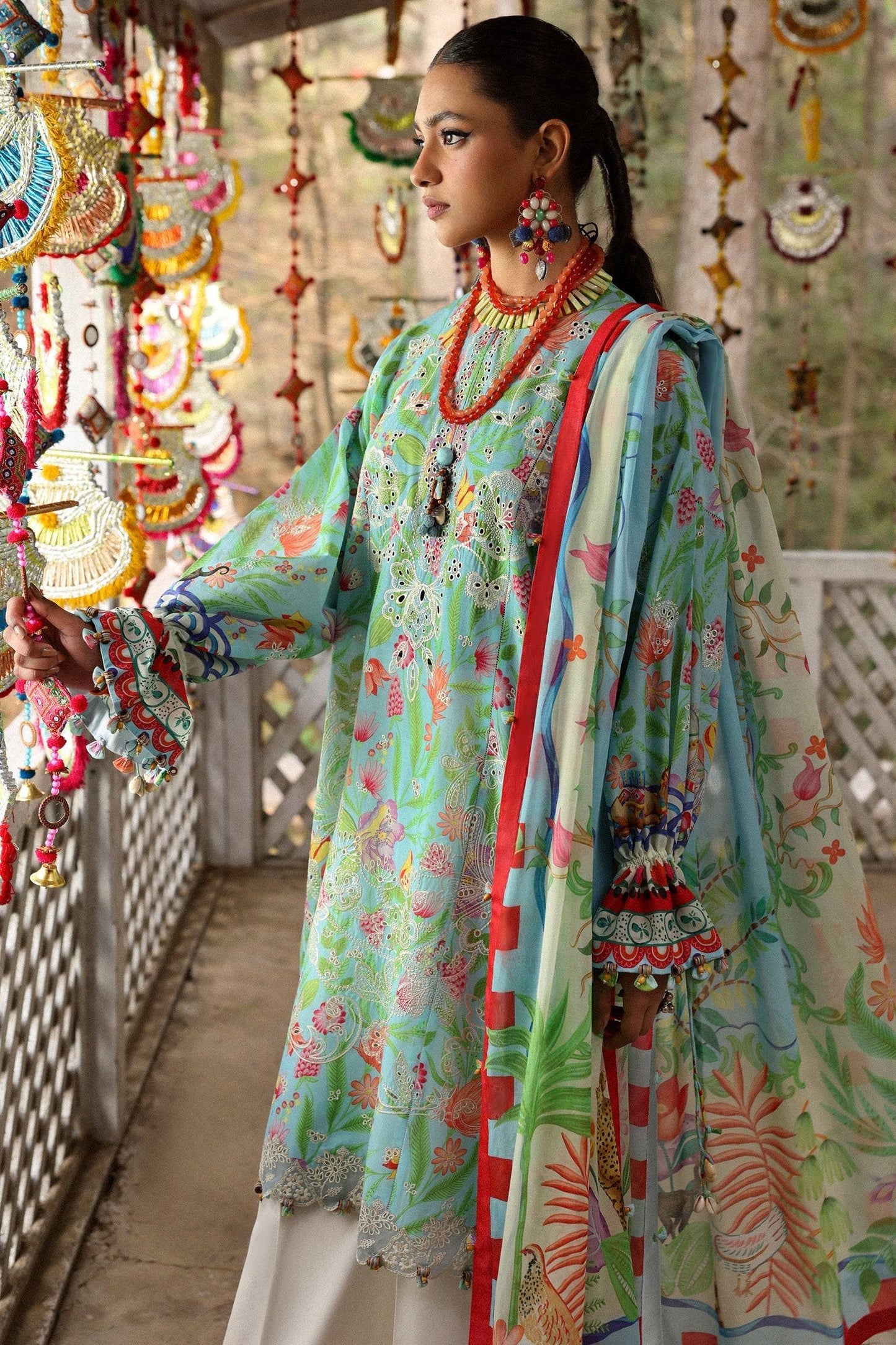 Zaha | Lawn 25 | ZARAAH (ZL25-08 B) by Maria Faisal - Registered Vendor of : Zaha - type : Ladies Clothes - 100% original wedding dresses
