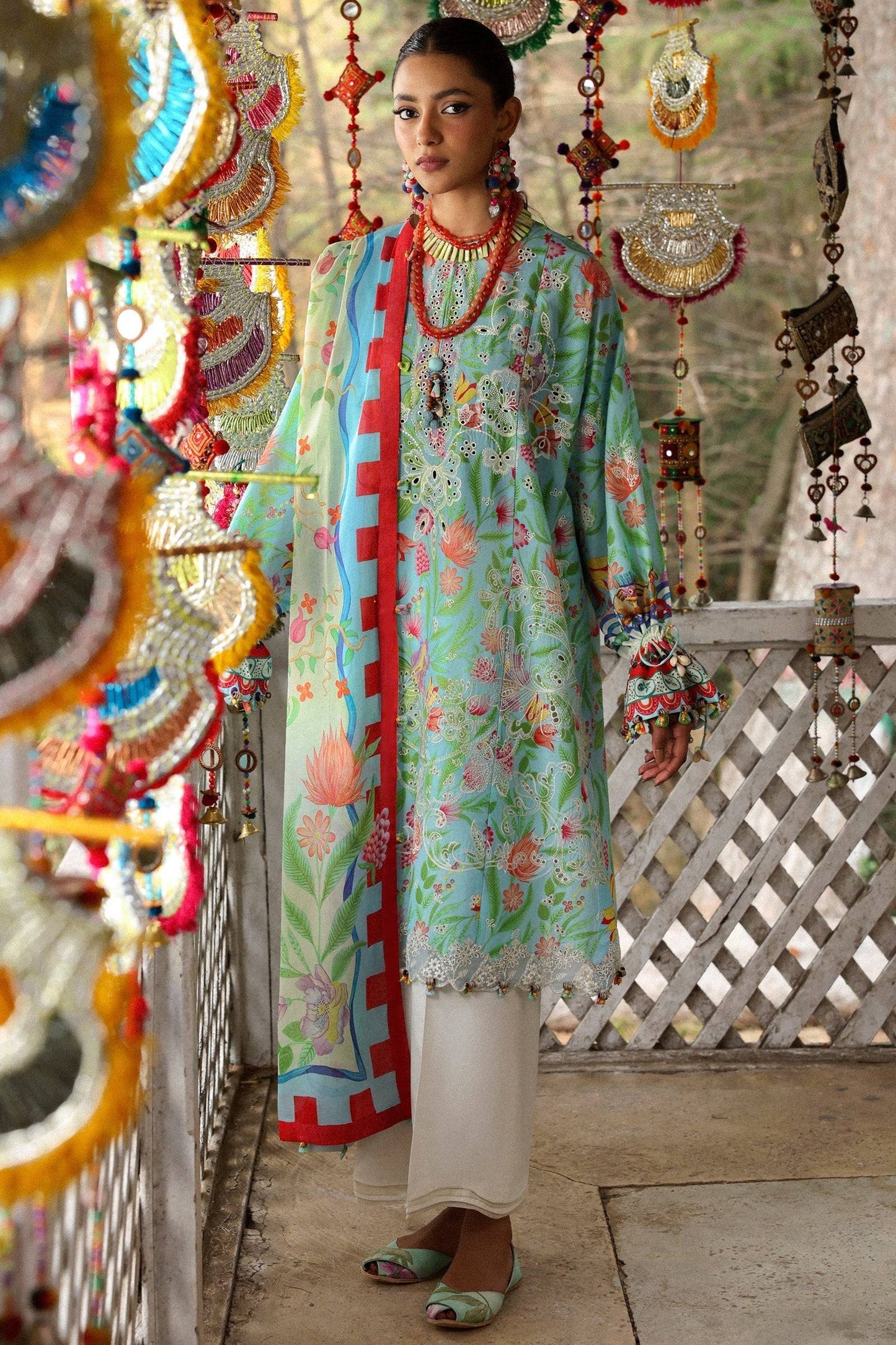 Zaha | Lawn 25 | ZARAAH (ZL25-08 B) by Maria Faisal - Registered Vendor of : Zaha - type : Ladies Clothes - 100% original wedding dresses
