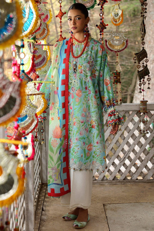 Zaha | Lawn 25 | ZARAAH (ZL25-08 B) by Maria Faisal - Registered Vendor of : Zaha - type : Ladies Clothes - 100% original wedding dresses