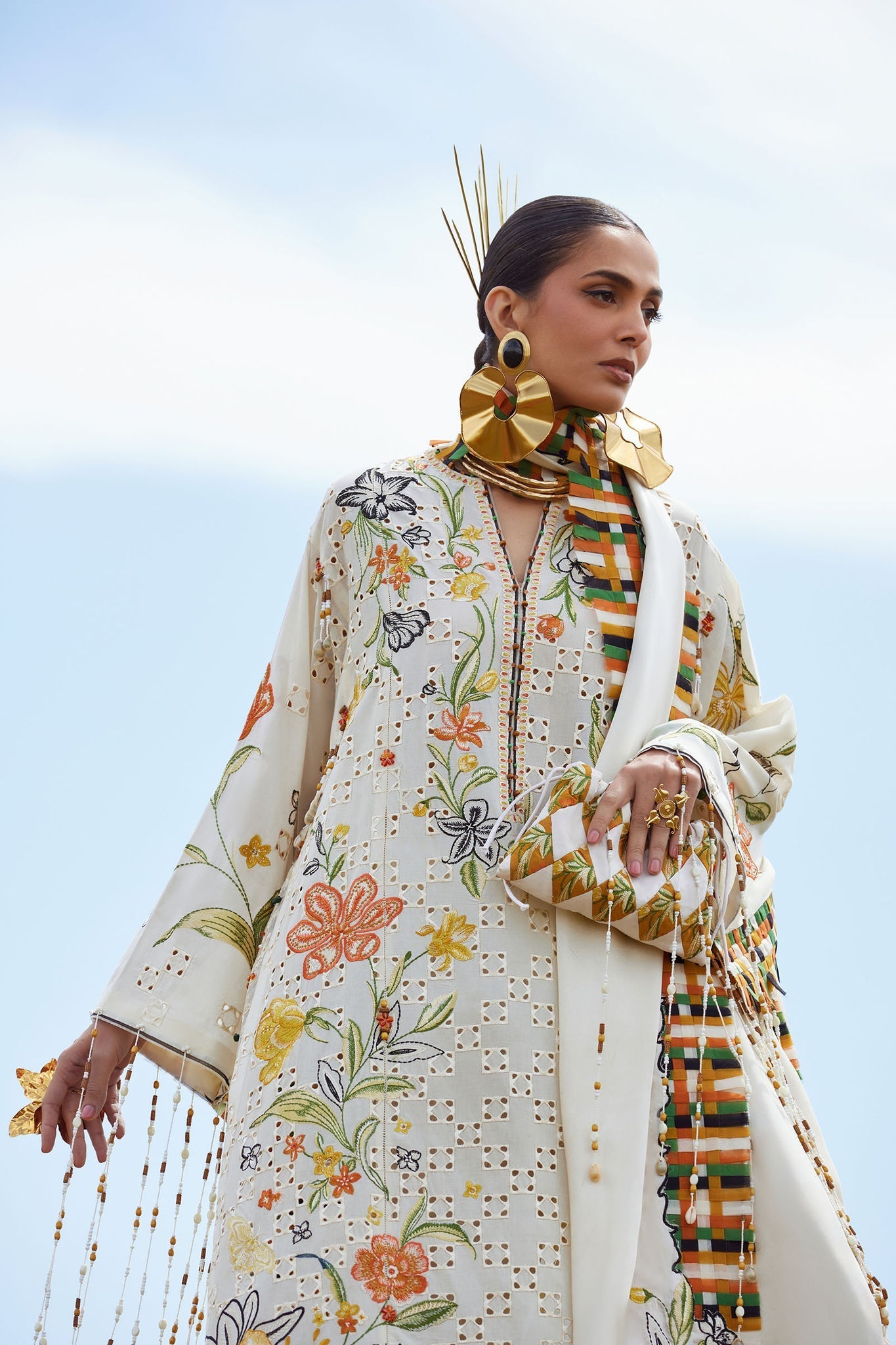 Elan | Kashmee Legacy Lawn 26 |SONAMARG (EL26-09 A) - Luxury Dress - available at Maria Faisal in UK and USA.