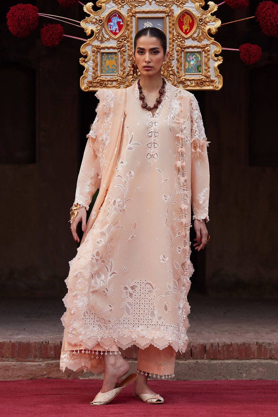 Elan | Kashmee Legacy Lawn 26 |NOORAI (EL26-06 A) - Luxury Dress - available at Maria Faisal in UK and USA.