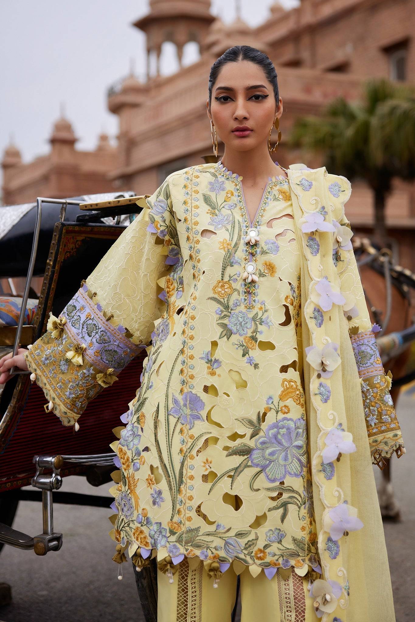 Elan | Luxury Lawn 25 | AMARA (EL25-09 A) by Maria Faisal - Registered Vendor of : Elan - type : Ladies Clothes - 100% original wedding dresses