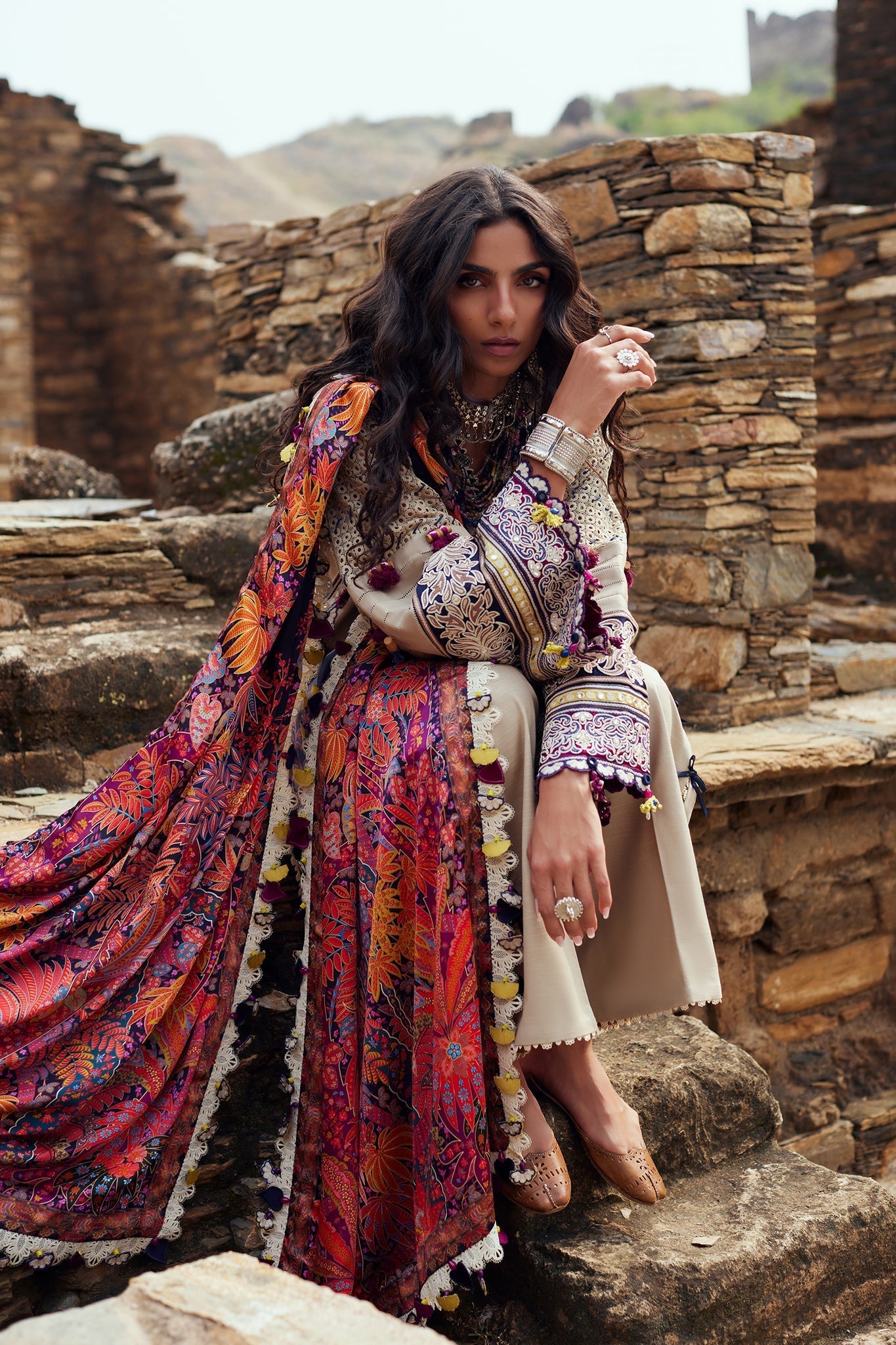Elan | Winter Collection 24 | ARSIA (EW24-02) - Designer Dress with Intricate embroidery and embellishments. Shop elegent wedding dress at Maria Faisal.