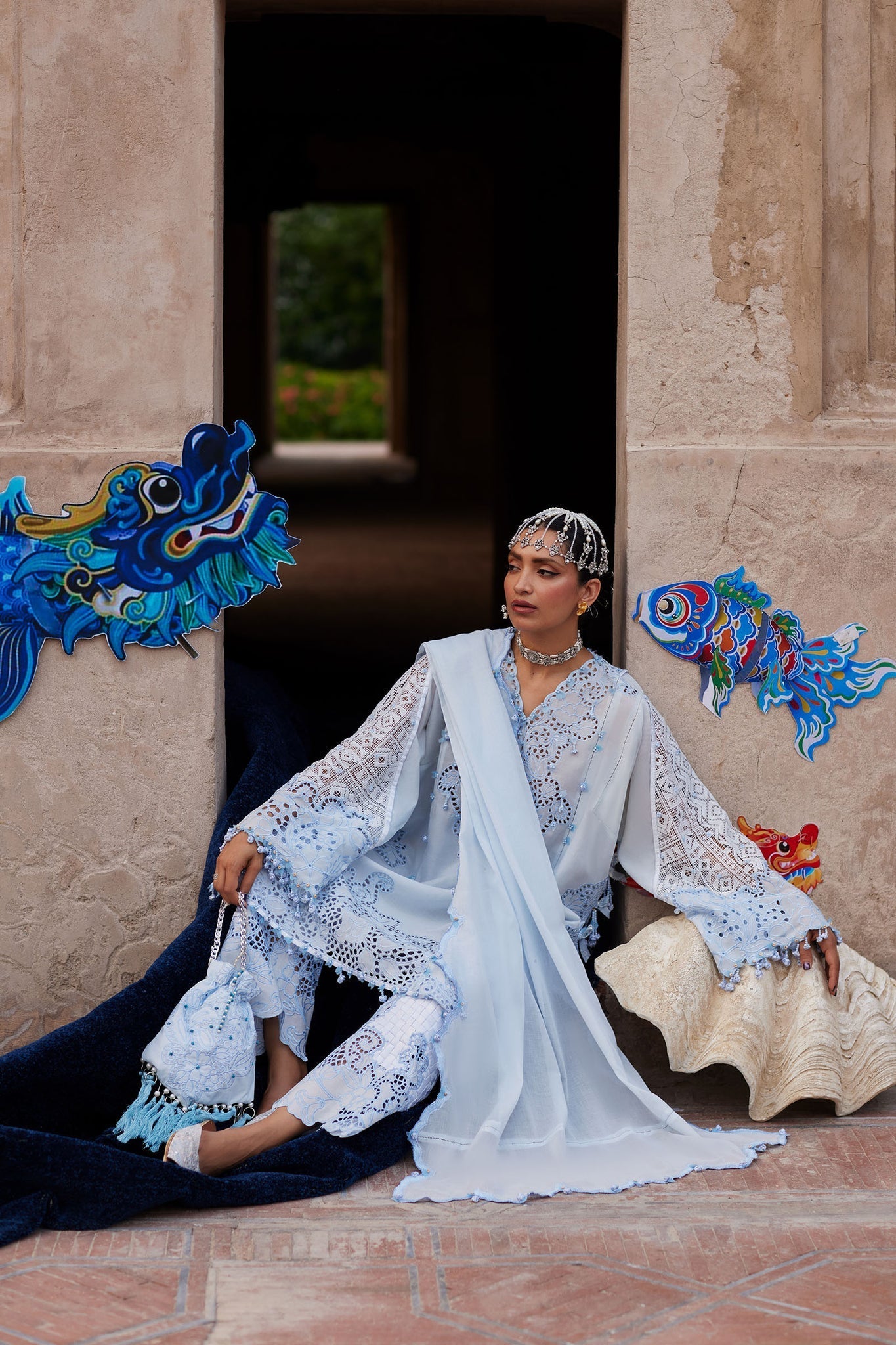 Elan | Kashmee Legacy Lawn 26 |BRUMINE (EL26-02 A) - Luxury Dress - available at Maria Faisal in UK and USA.