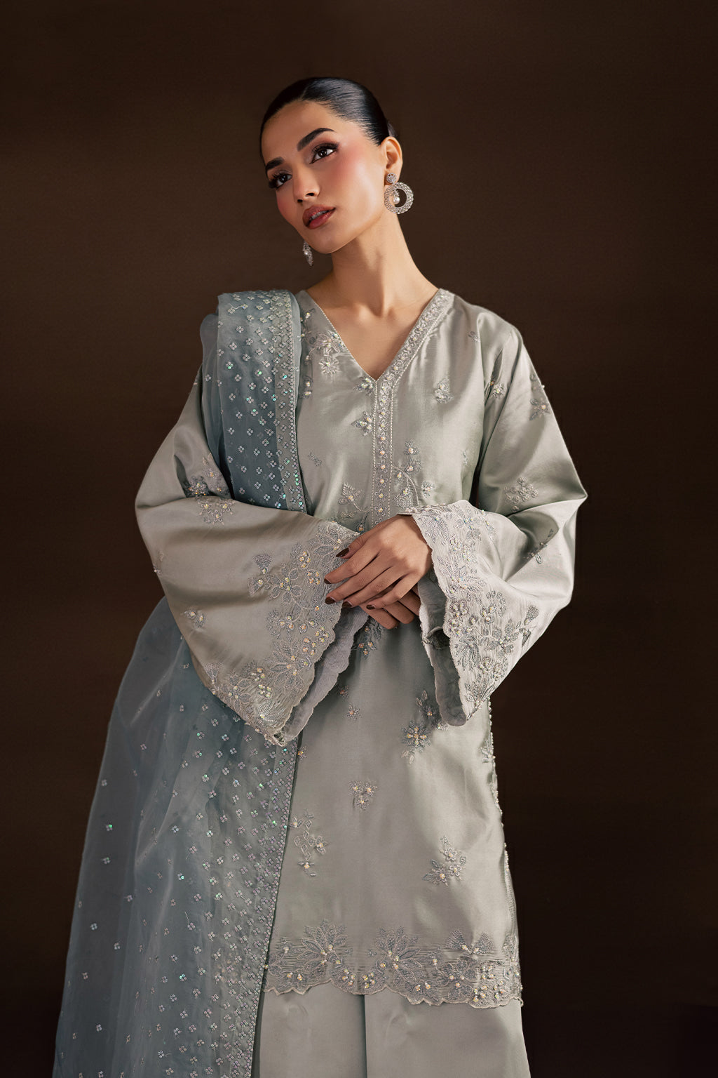 Vanya | Silk Edit | SL-19 - Luxury Dress - available at Maria Faisal in UK and USA.