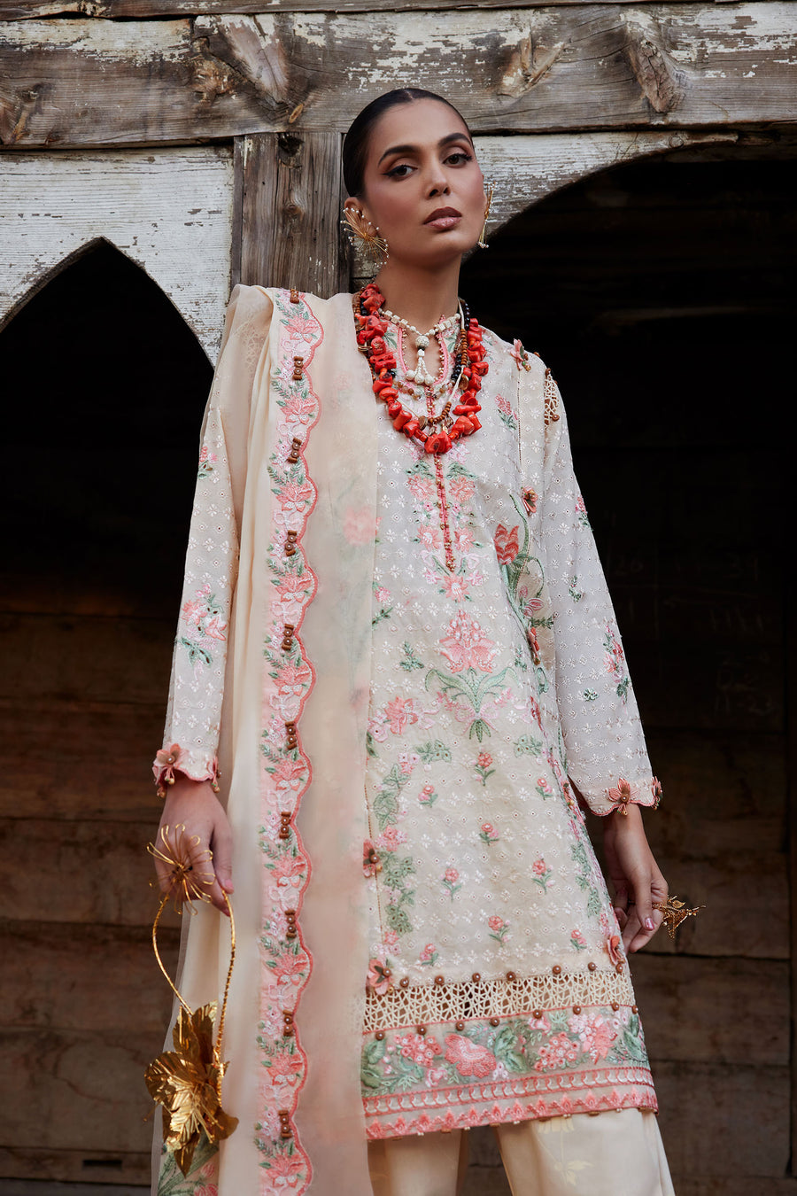 Elan | Kashmee Legacy Lawn 26 | MEHRVAAN (EL26-10 A) - Luxury Dress - available at Maria Faisal in UK and USA.