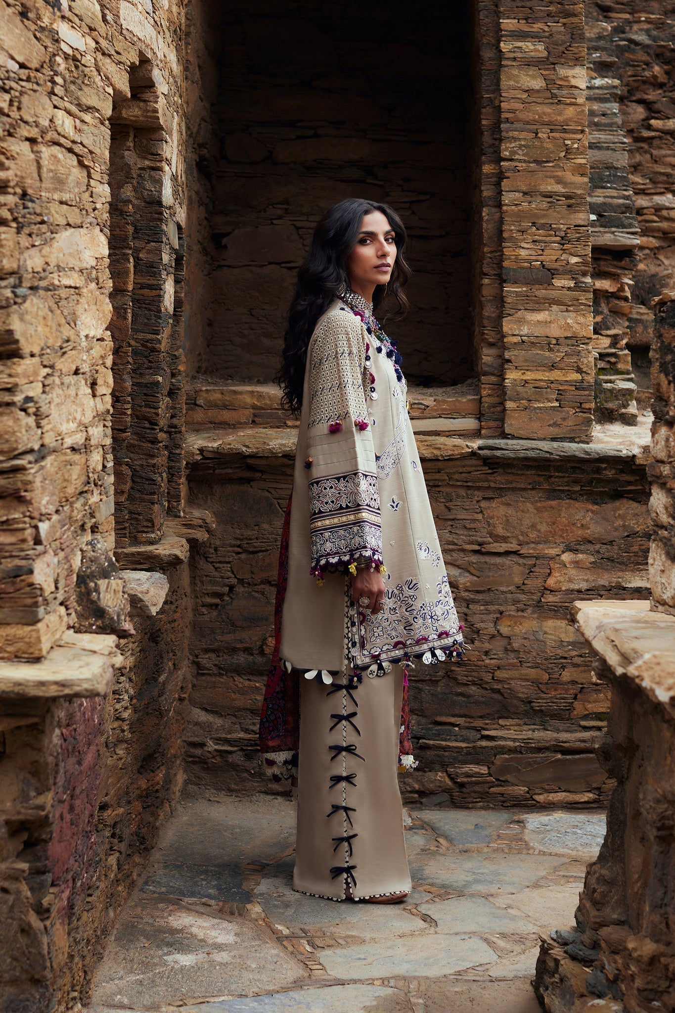 Elan | Winter Collection 24 | ARSIA (EW24-02) - Designer Dress with Intricate embroidery and embellishments. Shop elegent wedding dress at Maria Faisal.