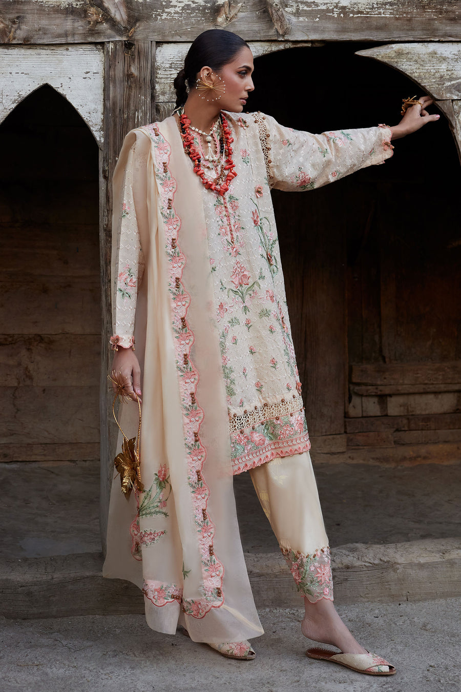 Elan | Kashmee Legacy Lawn 26 | MEHRVAAN (EL26-10 A) - Luxury Dress - available at Maria Faisal in UK and USA.
