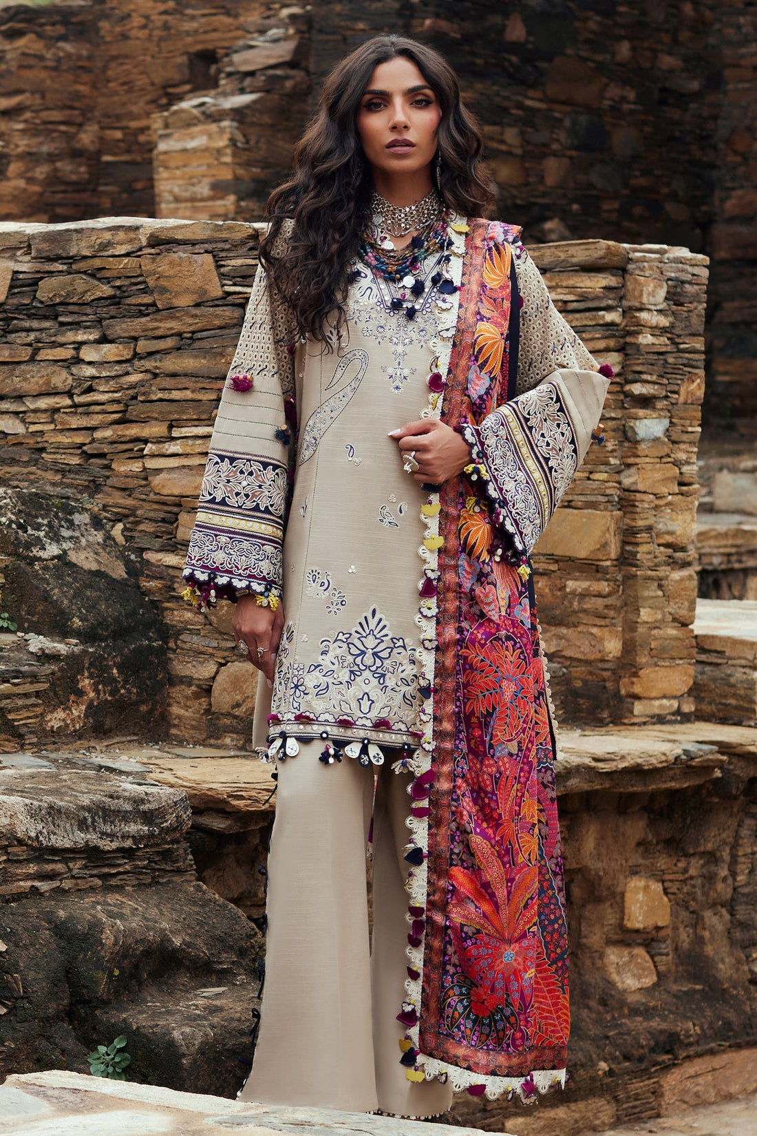 Elan | Winter Collection 24 | ARSIA (EW24-02) - Designer Dress with Intricate embroidery and embellishments. Shop elegent wedding dress at Maria Faisal.