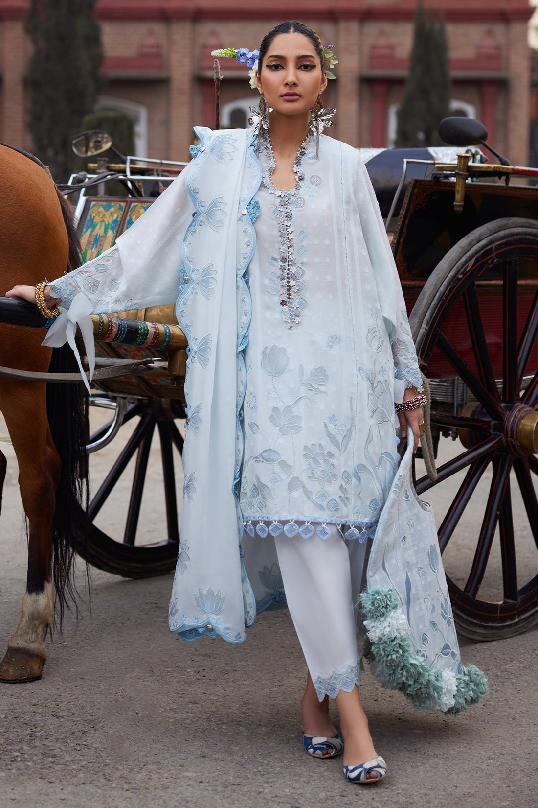Elan | Luxury Lawn 25 | CELESTINE (EL25-05 B) - Ladies Clothes - Maria Faisal