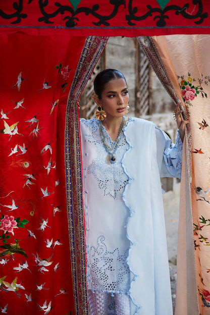 Elan | Kashmee Legacy Lawn 26 |BRUMINE (EL26-02 A) - Luxury Dress - available at Maria Faisal in UK and USA.