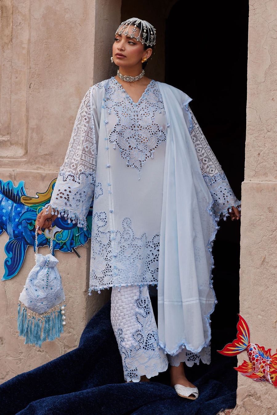 Elan | Kashmee Legacy Lawn 26 |BRUMINE (EL26-02 A) - Luxury Dress - available at Maria Faisal in UK and USA.