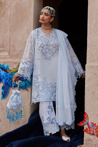 Elan | Kashmee Legacy Lawn 26 |BRUMINE (EL26-02 A) - Luxury Dress - available at Maria Faisal in UK and USA.