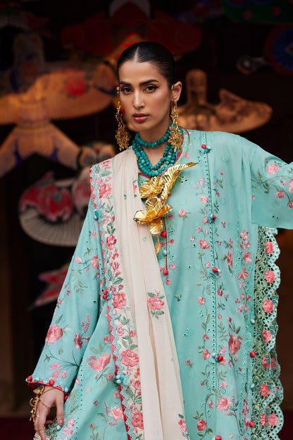Elan | Kashmee Legacy Lawn 26 |GULRAAZ (EL26-08 B) - Luxury Dress - available at Maria Faisal in UK and USA.