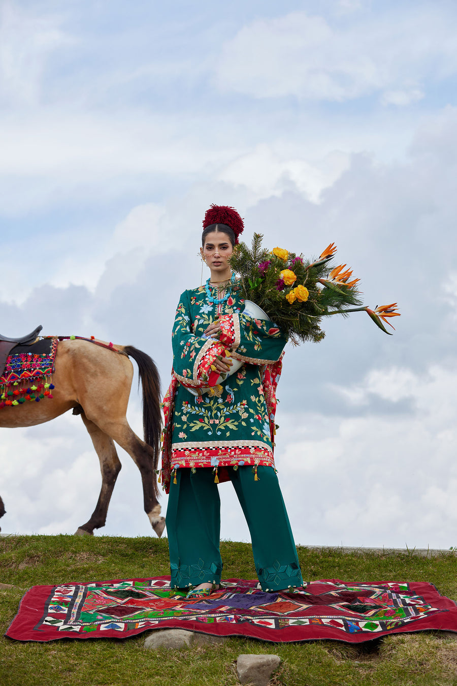 Elan | Kashmee Legacy Lawn 26 |DEODAR (EL26-12 A) - Luxury Dress - available at Maria Faisal in UK and USA.