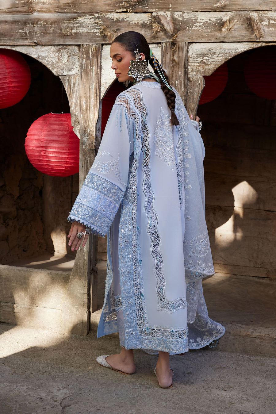 Elan | Kashmee Legacy Lawn 26 | ROUHAAN (EL26-04 A) - Luxury Dress - available at Maria Faisal in UK and USA.