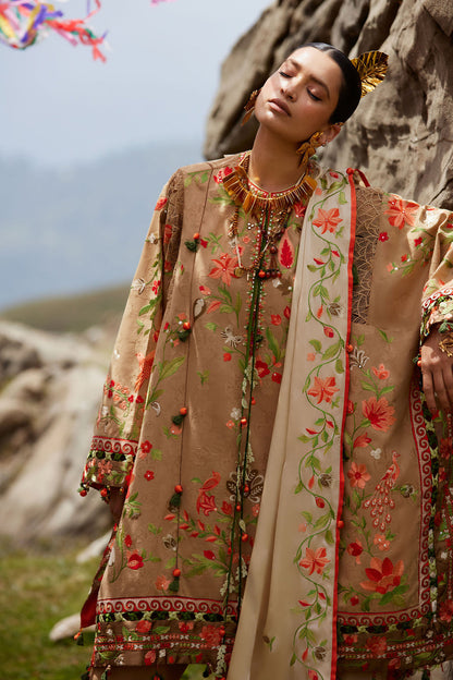 Elan | Kashmee Legacy Lawn 26 |DEODAR (EL26-12 B) - Luxury Dress - available at Maria Faisal in UK and USA.