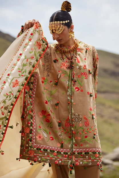 Elan | Kashmee Legacy Lawn 26 |DEODAR (EL26-12 B) - Luxury Dress - available at Maria Faisal in UK and USA.
