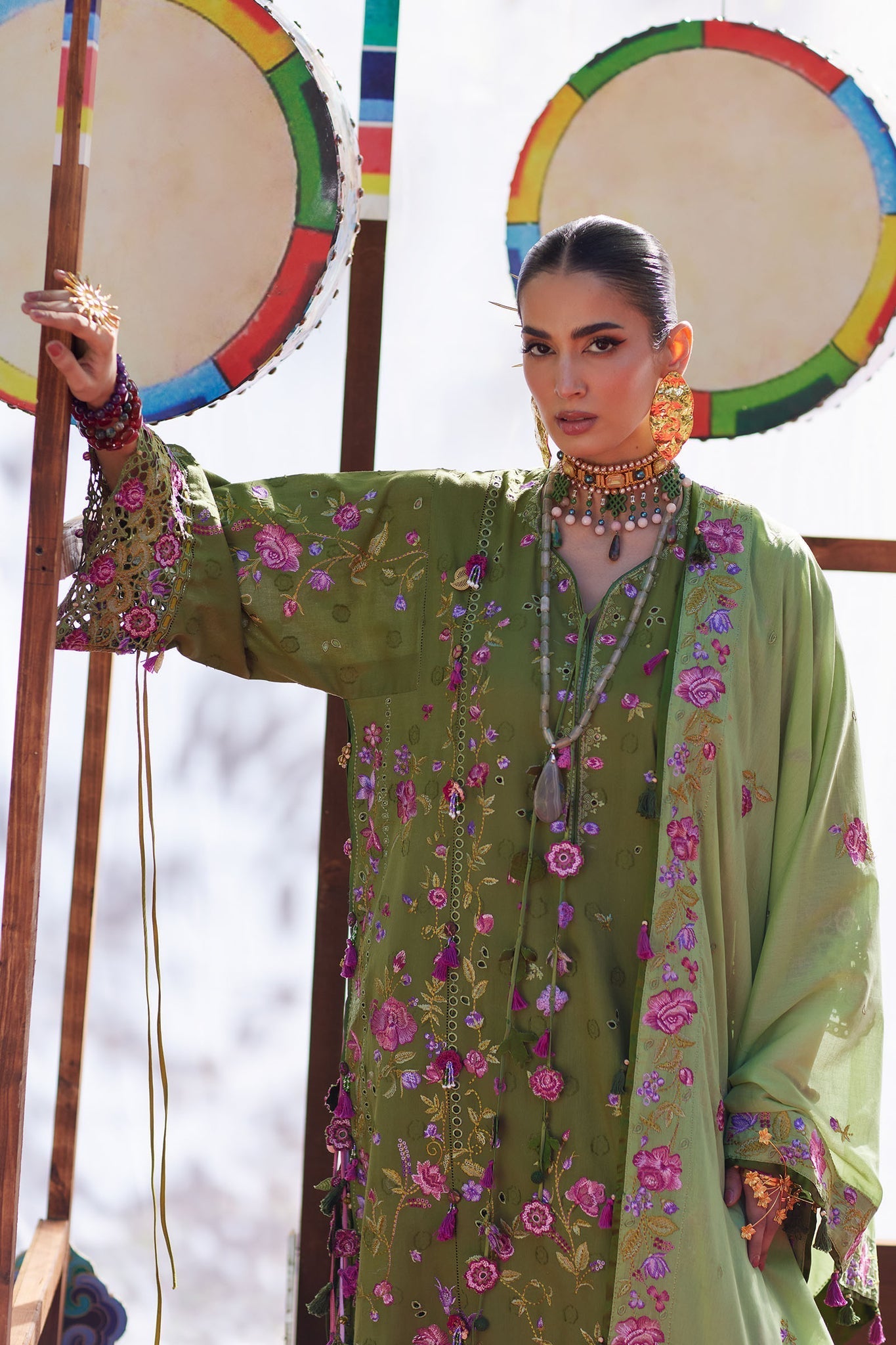 Elan | Kashmee Legacy Lawn 26 |GULRAAZ (EL26-08 A) - Luxury Dress - available at Maria Faisal in UK and USA.