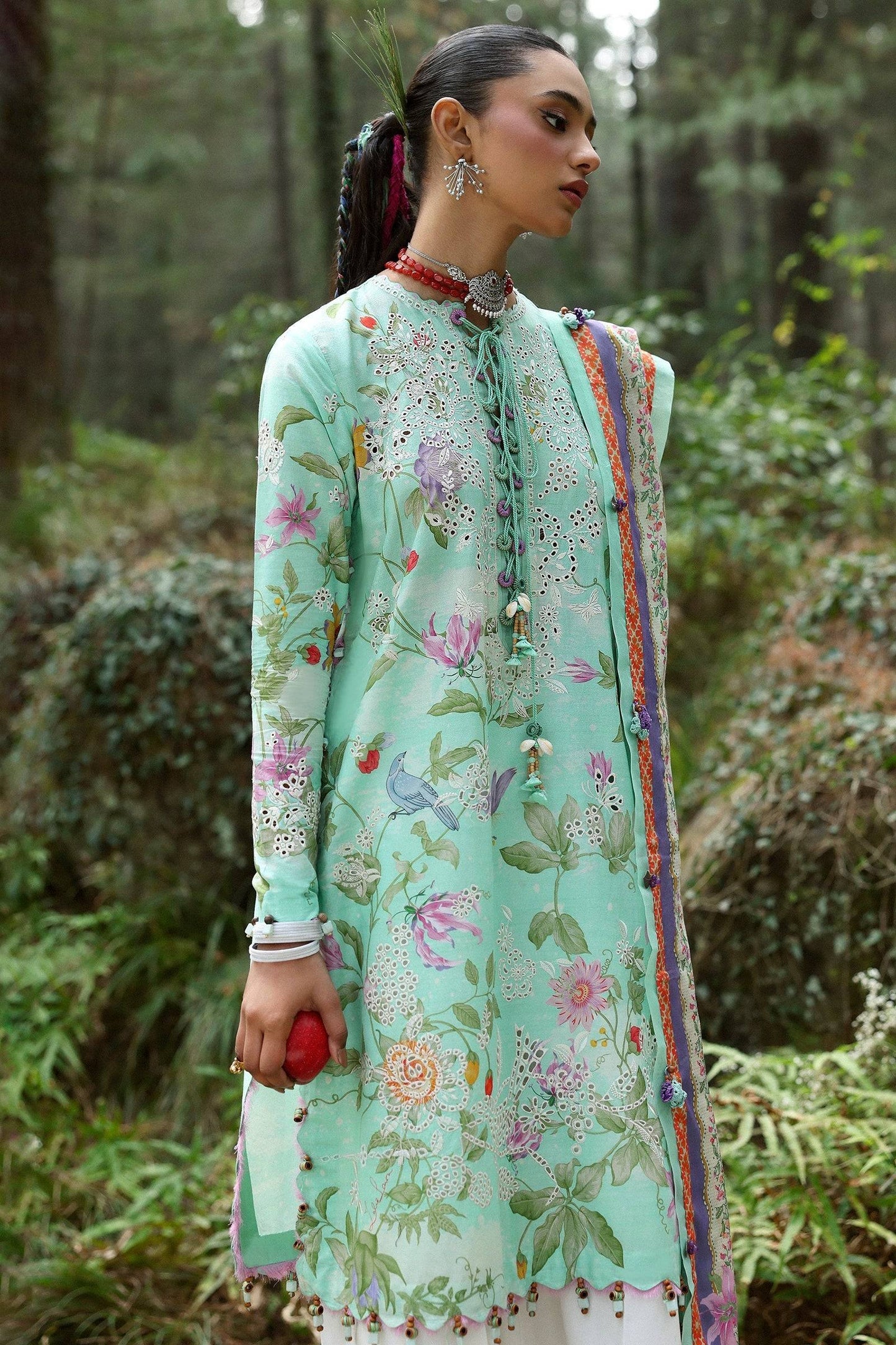 Zaha | Lawn 25 | ELARA (ZL25-02 B) by Maria Faisal - Registered Vendor of : Zaha - type : Ladies Clothes - 100% original wedding dresses