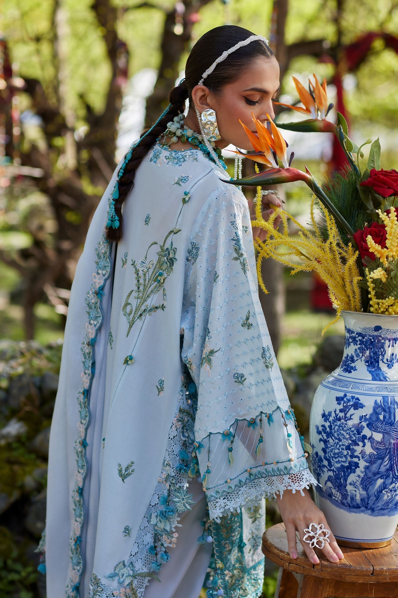 Elan | Kashmee Legacy Lawn 26 | MEHRVAAN (EL26-10 B) - Luxury Dress - available at Maria Faisal in UK and USA.