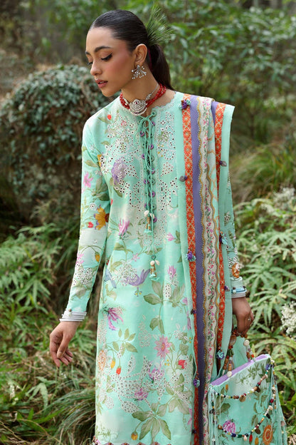 Zaha | Lawn 25 | ELARA (ZL25-02 B) by Maria Faisal - Registered Vendor of : Zaha - type : Ladies Clothes - 100% original wedding dresses