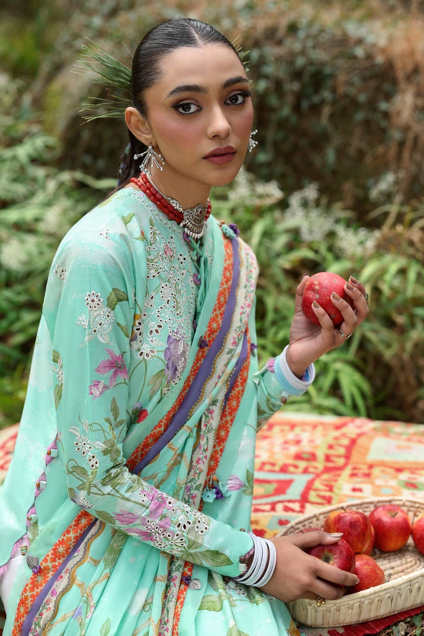 Zaha | Lawn 25 | ELARA (ZL25-02 B) by Maria Faisal - Registered Vendor of : Zaha - type : Ladies Clothes - 100% original wedding dresses