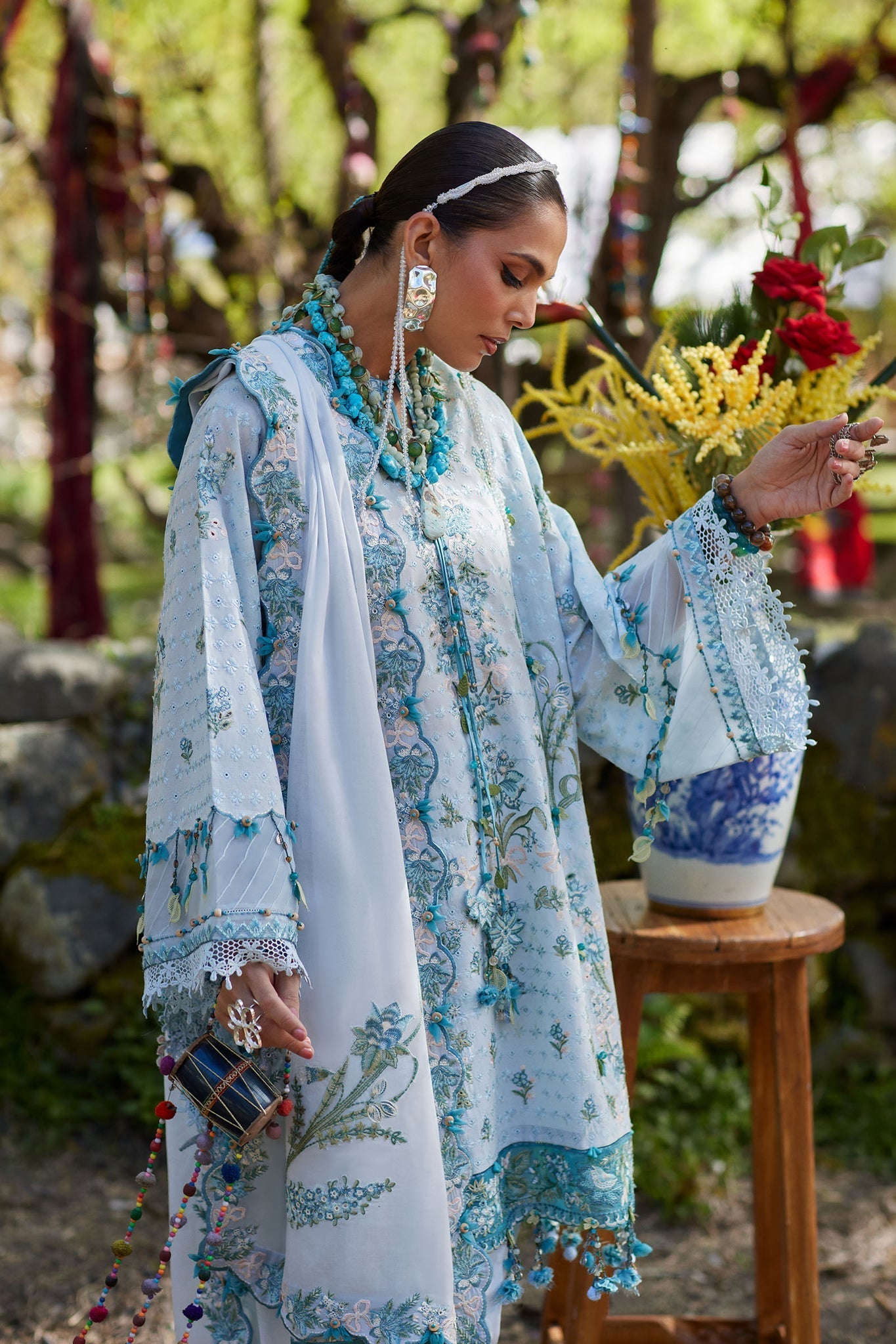 Elan | Kashmee Legacy Lawn 26 | MEHRVAAN (EL26-10 B) - Luxury Dress - available at Maria Faisal in UK and USA.