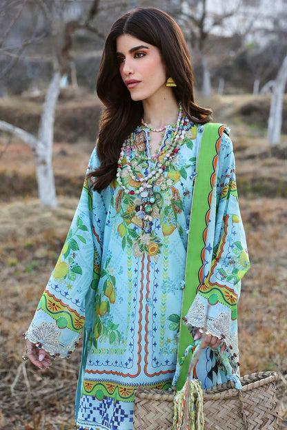 Zaha | Lawn 25 | DAHLIA (ZL25-04 B) by Maria Faisal - Registered Vendor of : Zaha - type : Ladies Clothes - 100% original wedding dresses