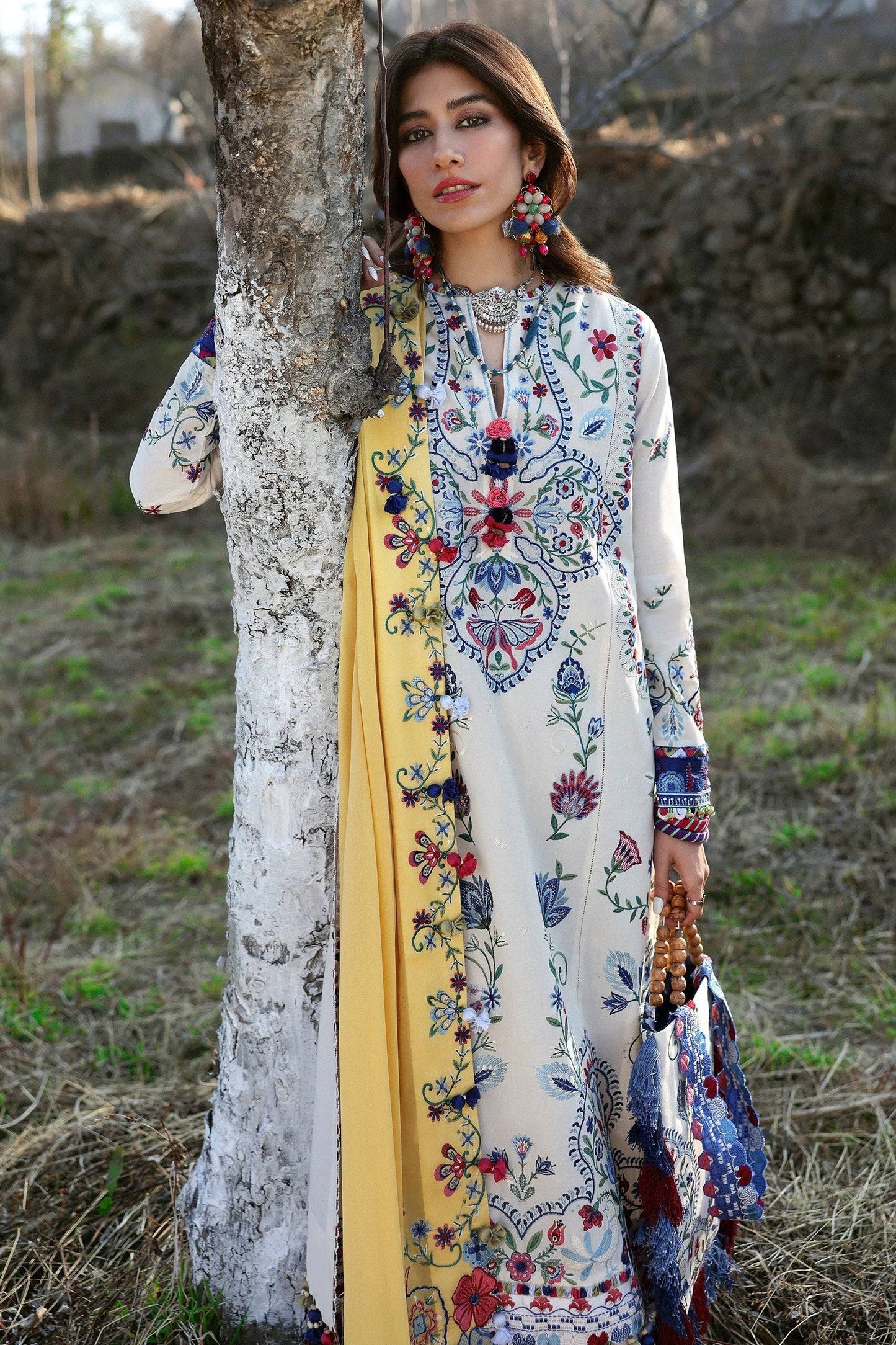 Zaha | Lawn 25 | KASHUR (ZL25-11 B) by Maria Faisal - Registered Vendor of : Zaha - type : Ladies Clothes - 100% original wedding dresses