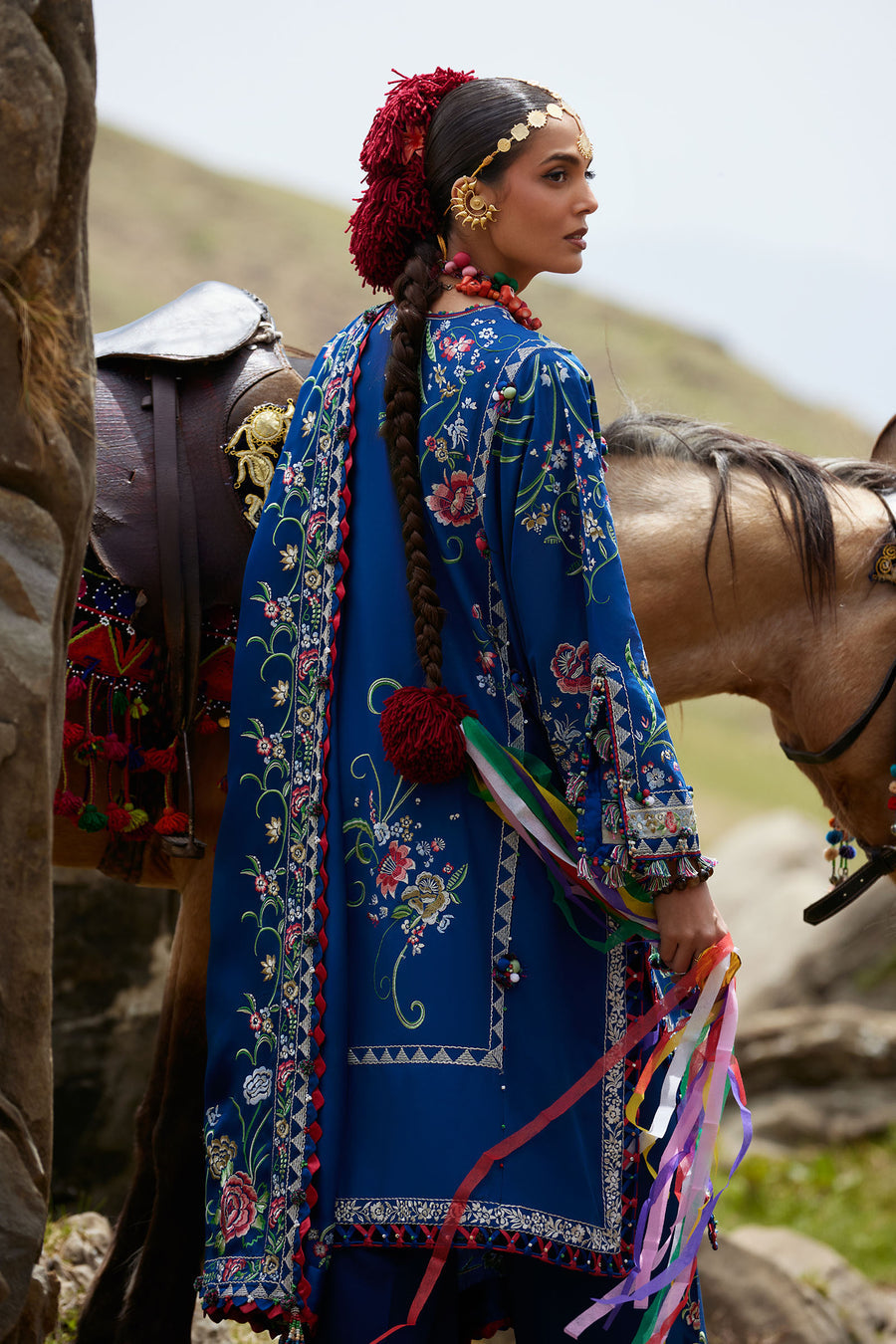 Elan | Kashmee Legacy Lawn 26 |ZABAR (EL26-01 B) - Luxury Dress - available at Maria Faisal in UK and USA.