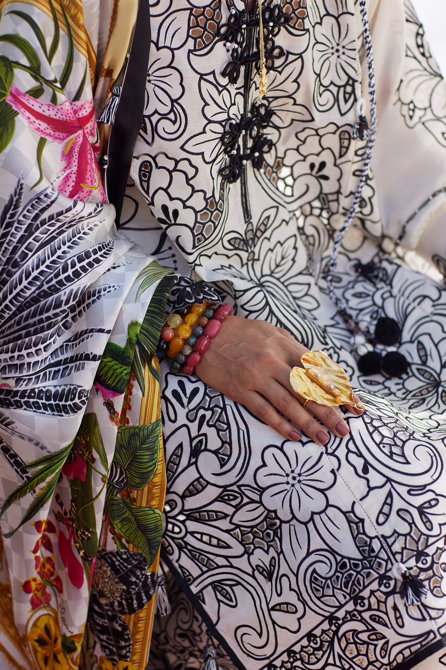 Elan | Kashmee Legacy Lawn 26 |ZEVARÉ (EL26-07 B) - Luxury Dress - available at Maria Faisal in UK and USA.