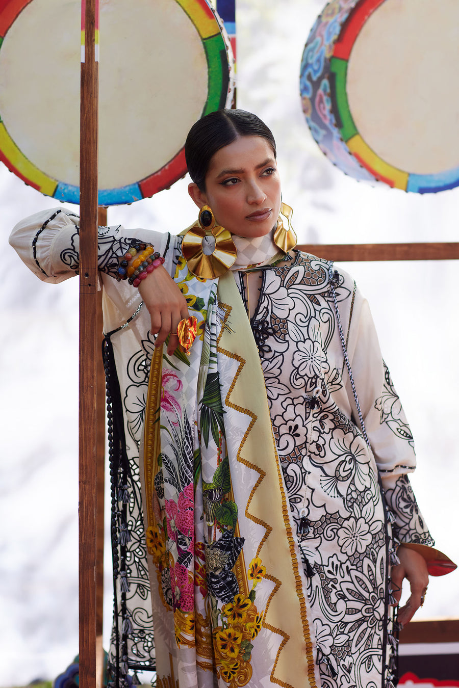 Elan | Kashmee Legacy Lawn 26 |ZEVARÉ (EL26-07 B) - Luxury Dress - available at Maria Faisal in UK and USA.
