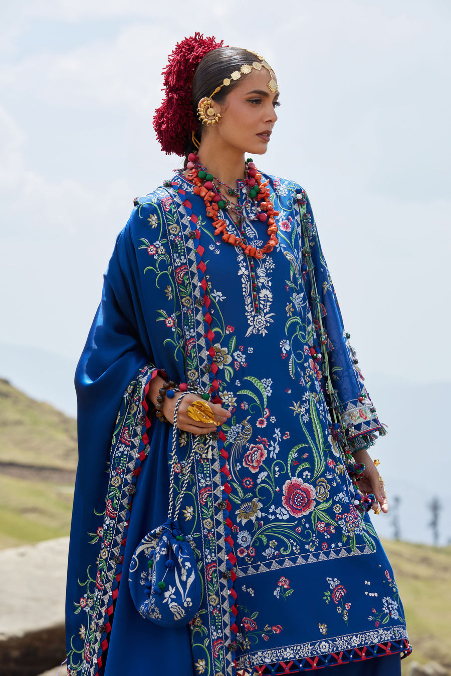 Elan | Kashmee Legacy Lawn 26 |ZABAR (EL26-01 B) - Luxury Dress - available at Maria Faisal in UK and USA.