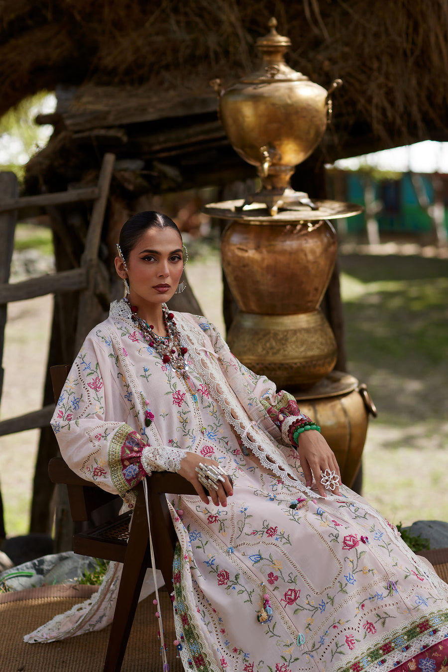 Elan | Kashmee Legacy Lawn 26 |SOZRAAG (EL26-03 A) - Luxury Dress - available at Maria Faisal in UK and USA.