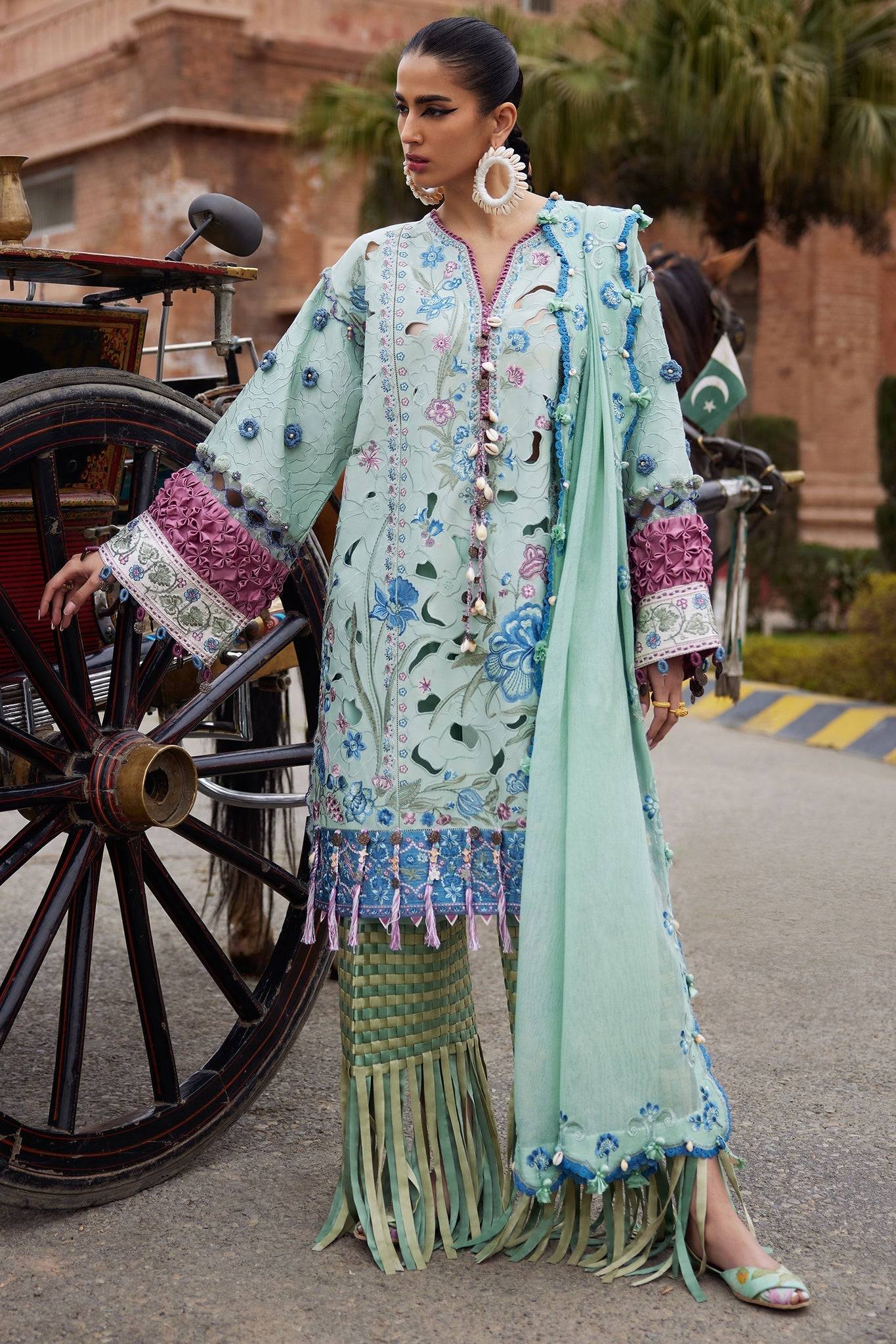 Elan | Luxury Lawn 25 | AMARA (EL25-09 B) by Maria Faisal - Registered Vendor of : Elan - type : Ladies Clothes - 100% original wedding dresses