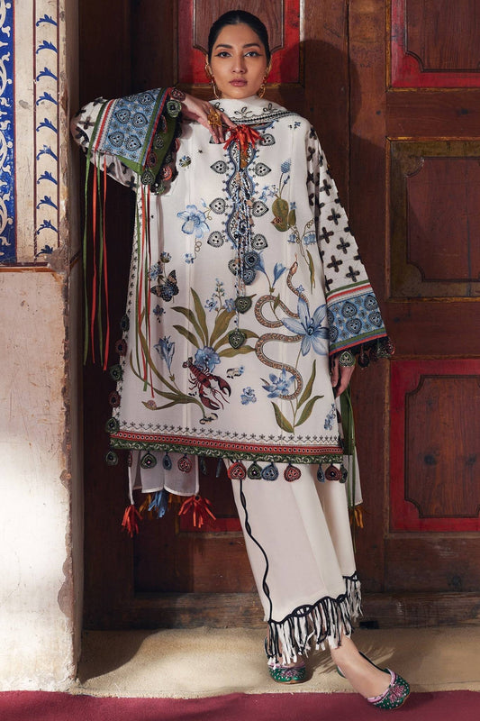 Elan | Luxury Lawn 25 | AZUREH (EL25-04 B) by Maria Faisal - Registered Vendor of : Elan - type : Ladies Clothes - 100% original wedding dresses