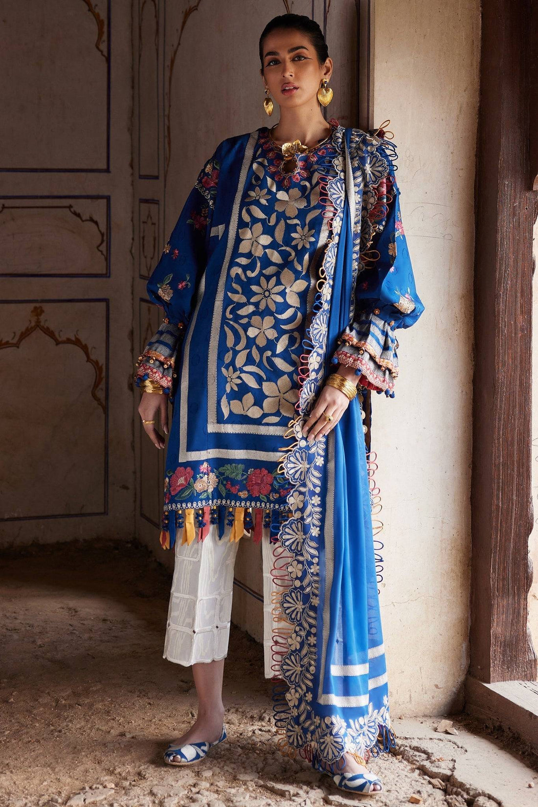 Elan | Luxury Lawn 25 | AURELIA (EL25-08 A) by Maria Faisal - Registered Vendor of : Elan - type : Ladies Clothes - 100% original wedding dresses