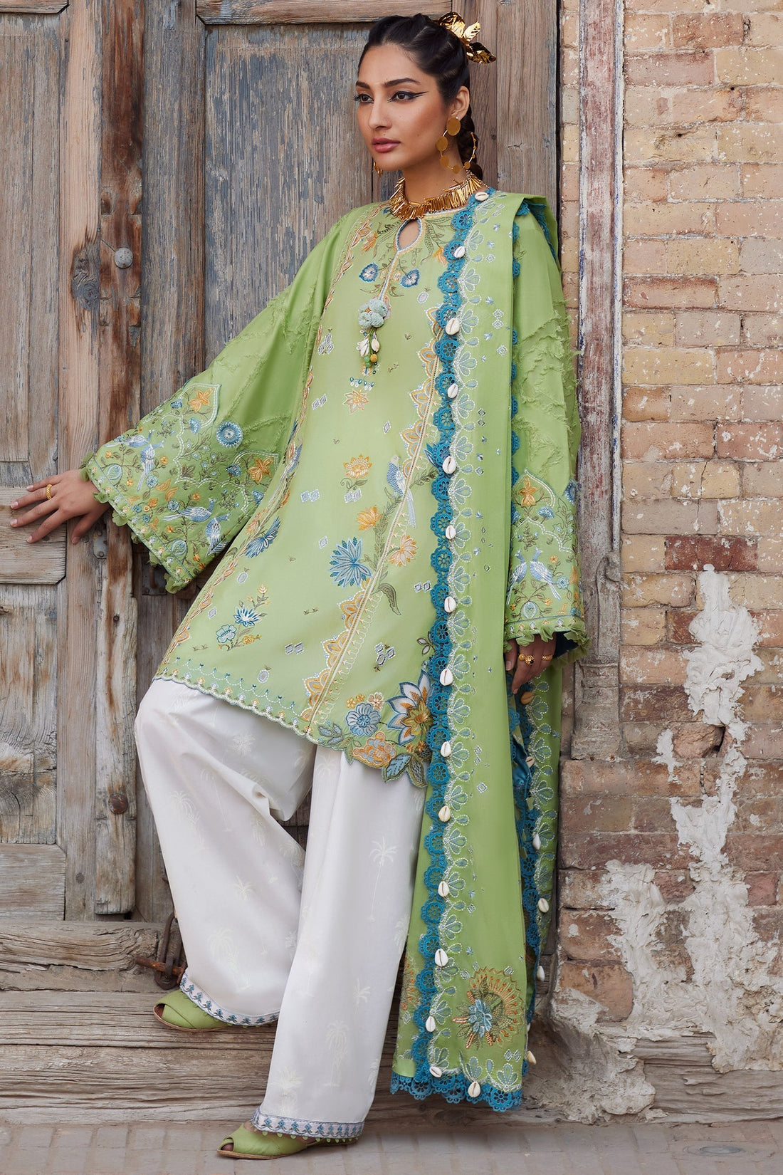 Elan | Luxury Lawn 25 | ISLA BLEU (EL25-11 B) - Ladies Clothes - Maria Faisal