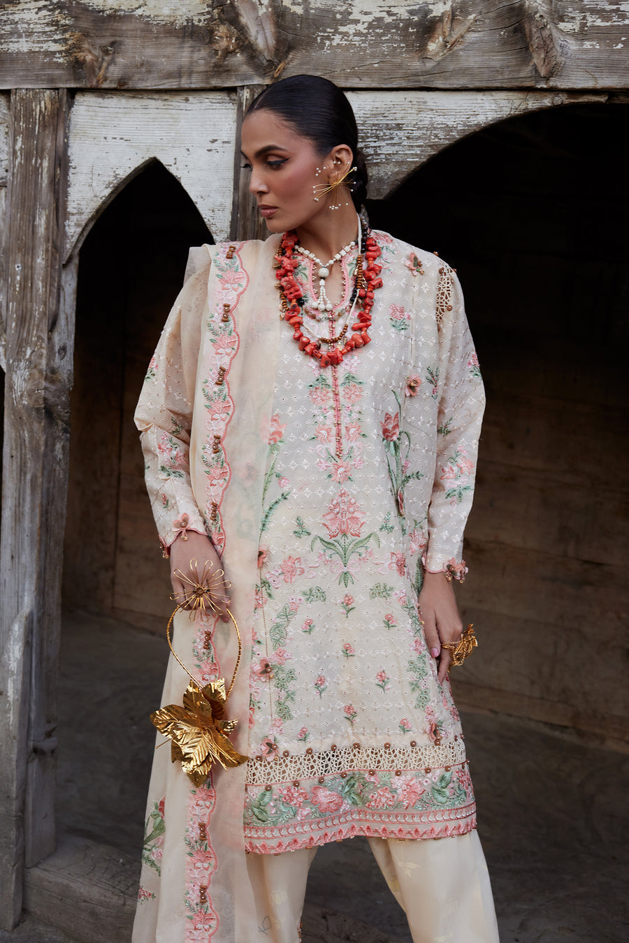 Elan | Kashmee Legacy Lawn 26 | MEHRVAAN (EL26-10 A) - Luxury Dress - available at Maria Faisal in UK and USA.