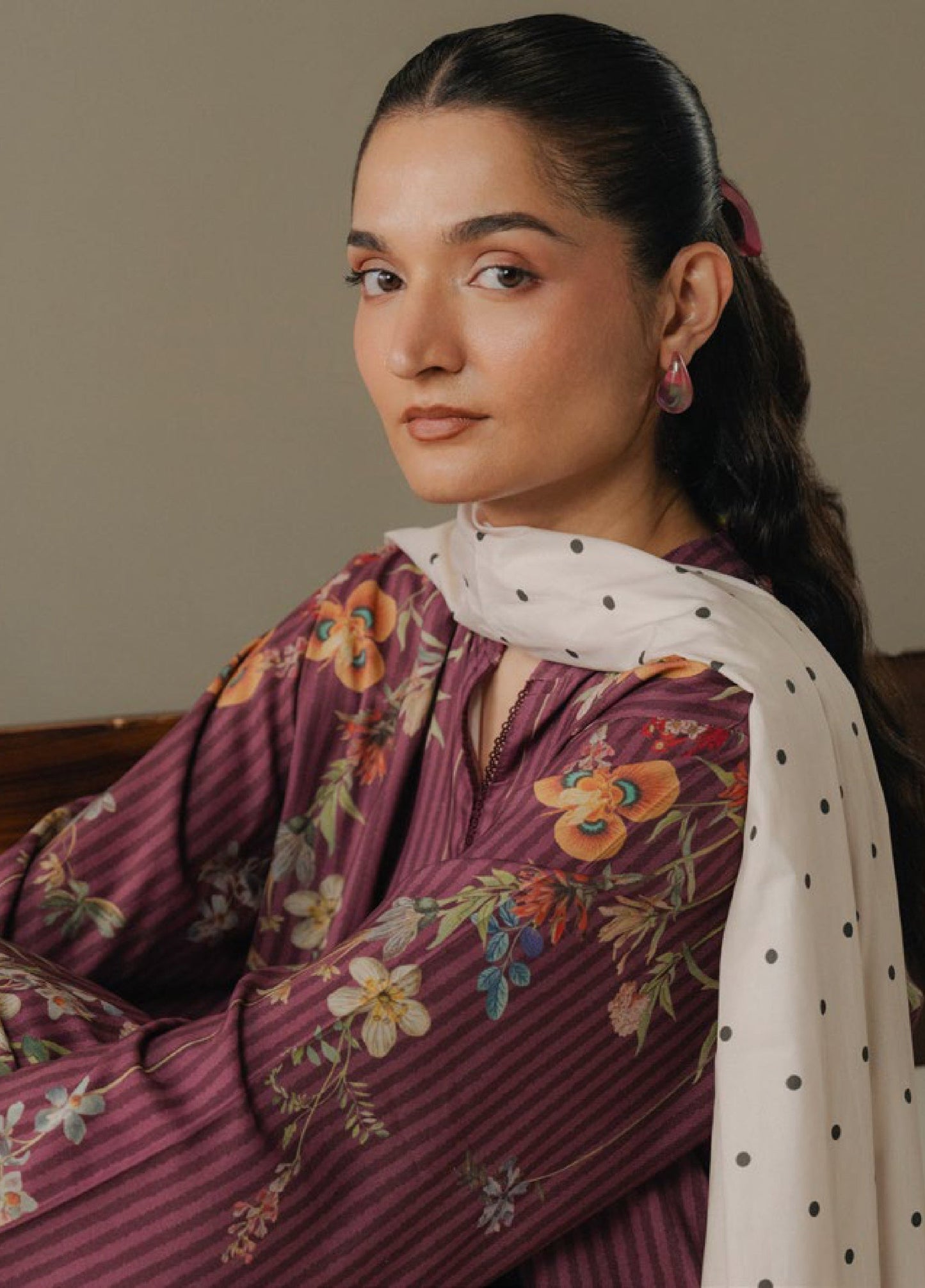 Zara Shahjahan | Coco Prints 25 | Amber Days-1A - Casual Dress - available at Maria Faisal in UK and USA.