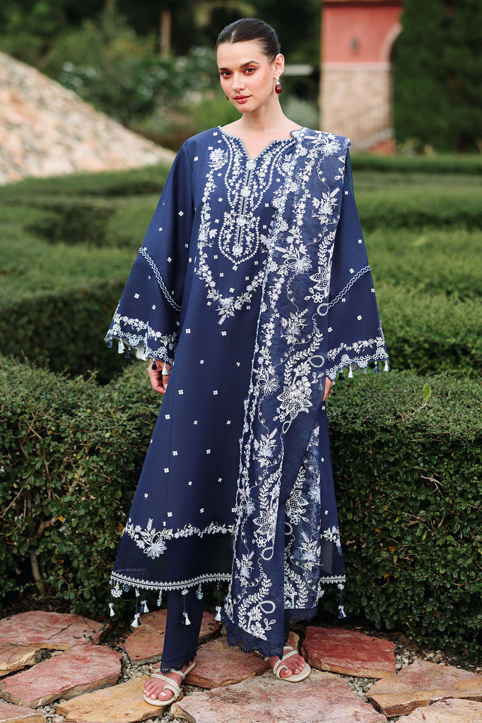 Cross Stitch | Eid Lawn Edit 26 | MIDNIGHT AURA - Luxury Dress - available at Maria Faisal in UK and USA.