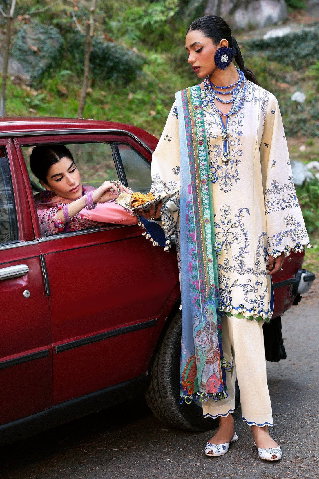 Zaha | Lawn 25 | MAYA (ZL25-15 A) by Maria Faisal - Registered Vendor of : Zaha - type : Ladies Clothes - 100% original wedding dresses