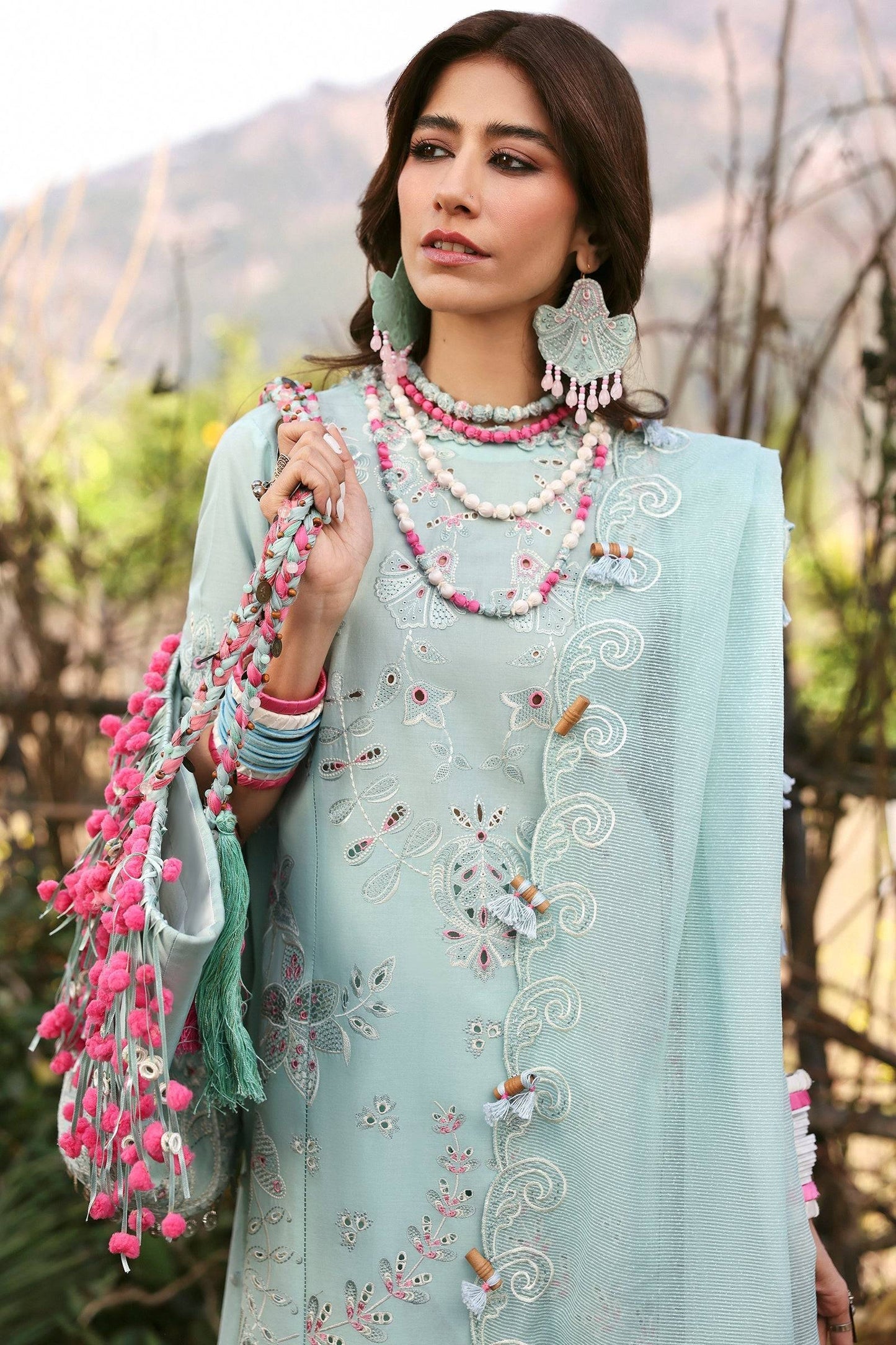 Zaha | Lawn 25 | AABROO (ZL25-05 A) by Maria Faisal - Registered Vendor of : Zaha - type : Ladies Clothes - 100% original wedding dresses