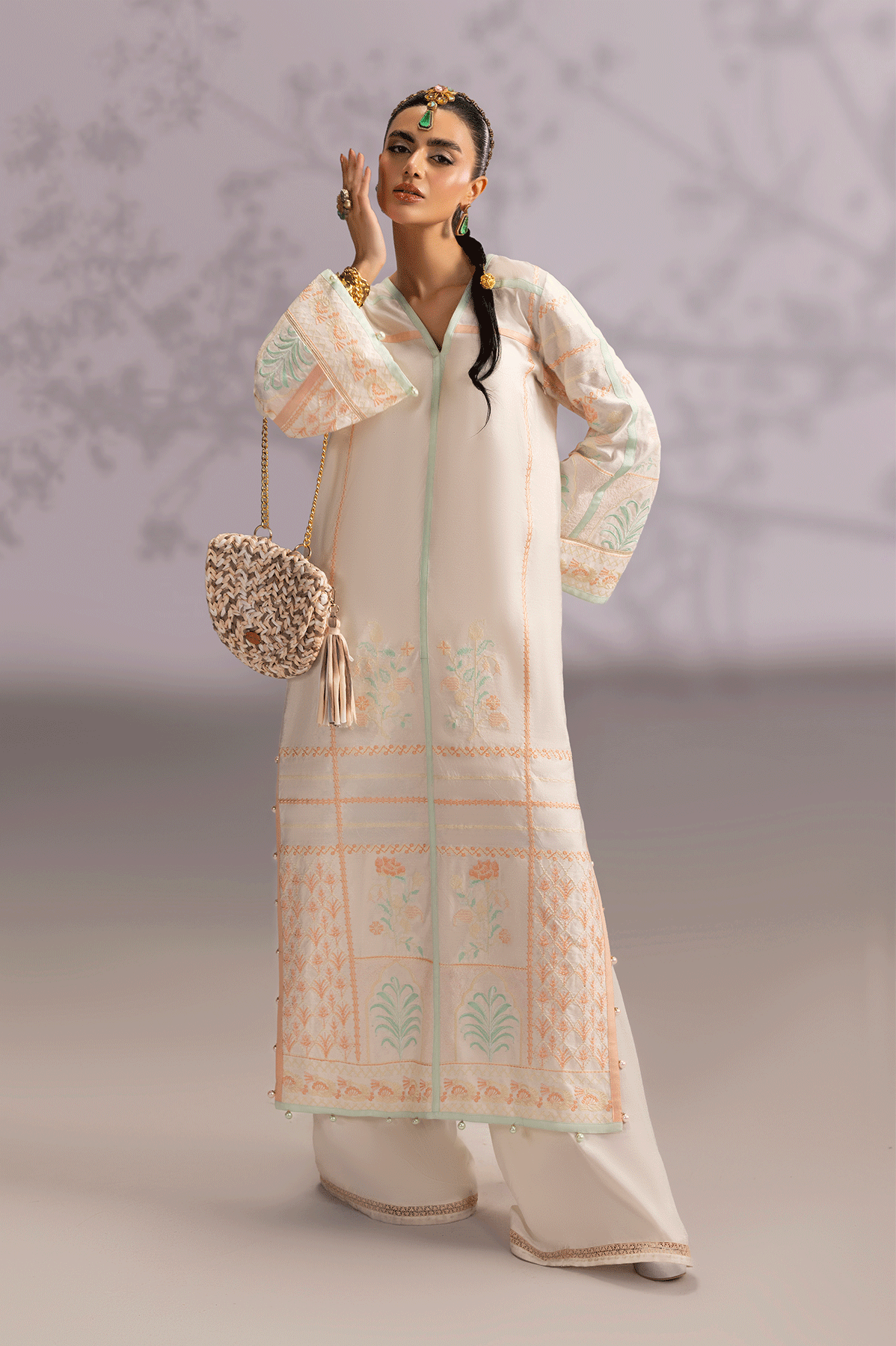 Erum Khan | Summer Whisper | Royal Grace - Luxury Dress - available at Maria Faisal in UK and USA.