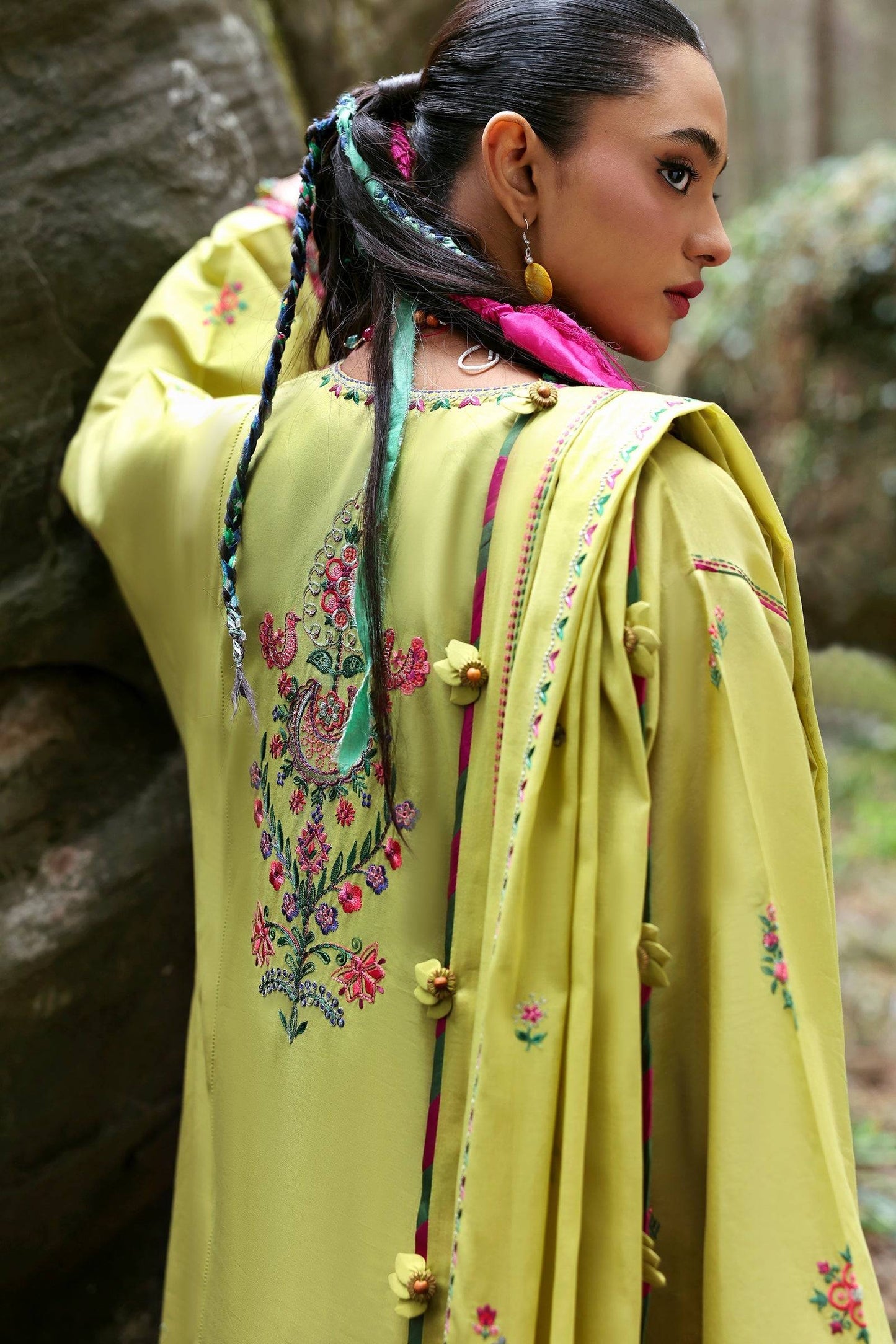 Zaha | Lawn 25 | RHEA (ZL25-14 B) by Maria Faisal - Registered Vendor of : Zaha - type : Ladies Clothes - 100% original wedding dresses